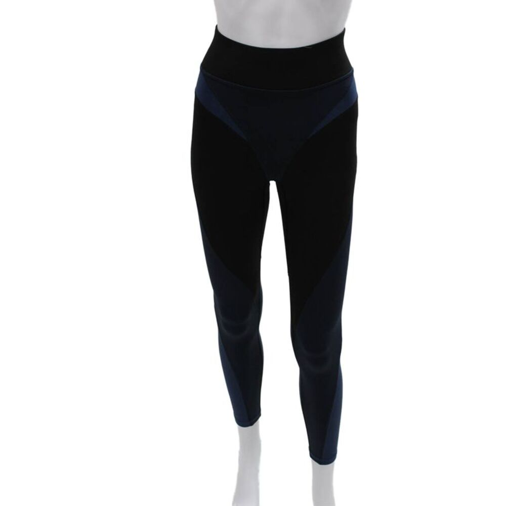 Michi Women Black Compression Leggings Sporty Colorblock Size 2XS